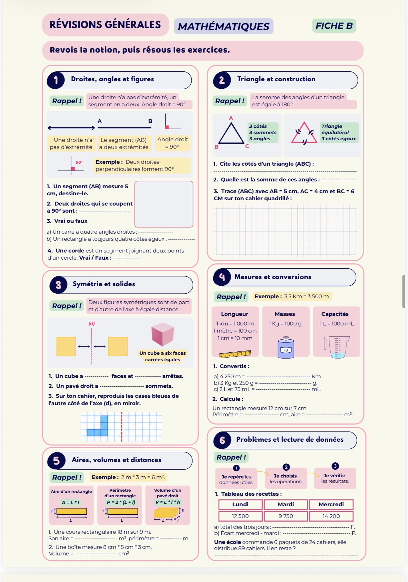 Révisions générales · Mathématiques — extrait du guide Objectif CEP 2027